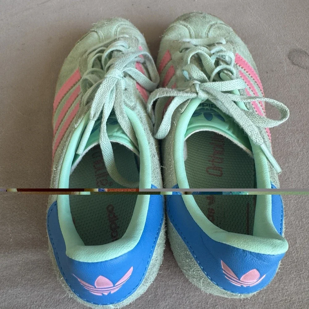 Size 3y - Adidas Gazelle Mint/Pink Kids Sneakers JP7130